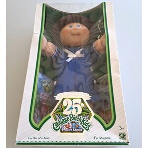 Cabbage Patch Kids 25th Anniversary Boy Doll Blue Sailor Silver Spoon DVD 2008